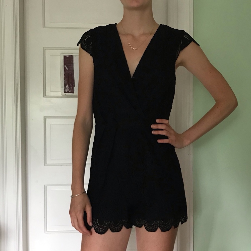 Dina Be black lace romper, small